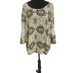 Cato Sheer Hi Low Blouse Womens Size XL